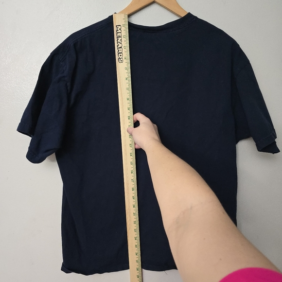 Vtg 90’s Nike White Tag USA Made Blue Shirt Large Embroidered Swoosh Spellout - Picture 8 of 8